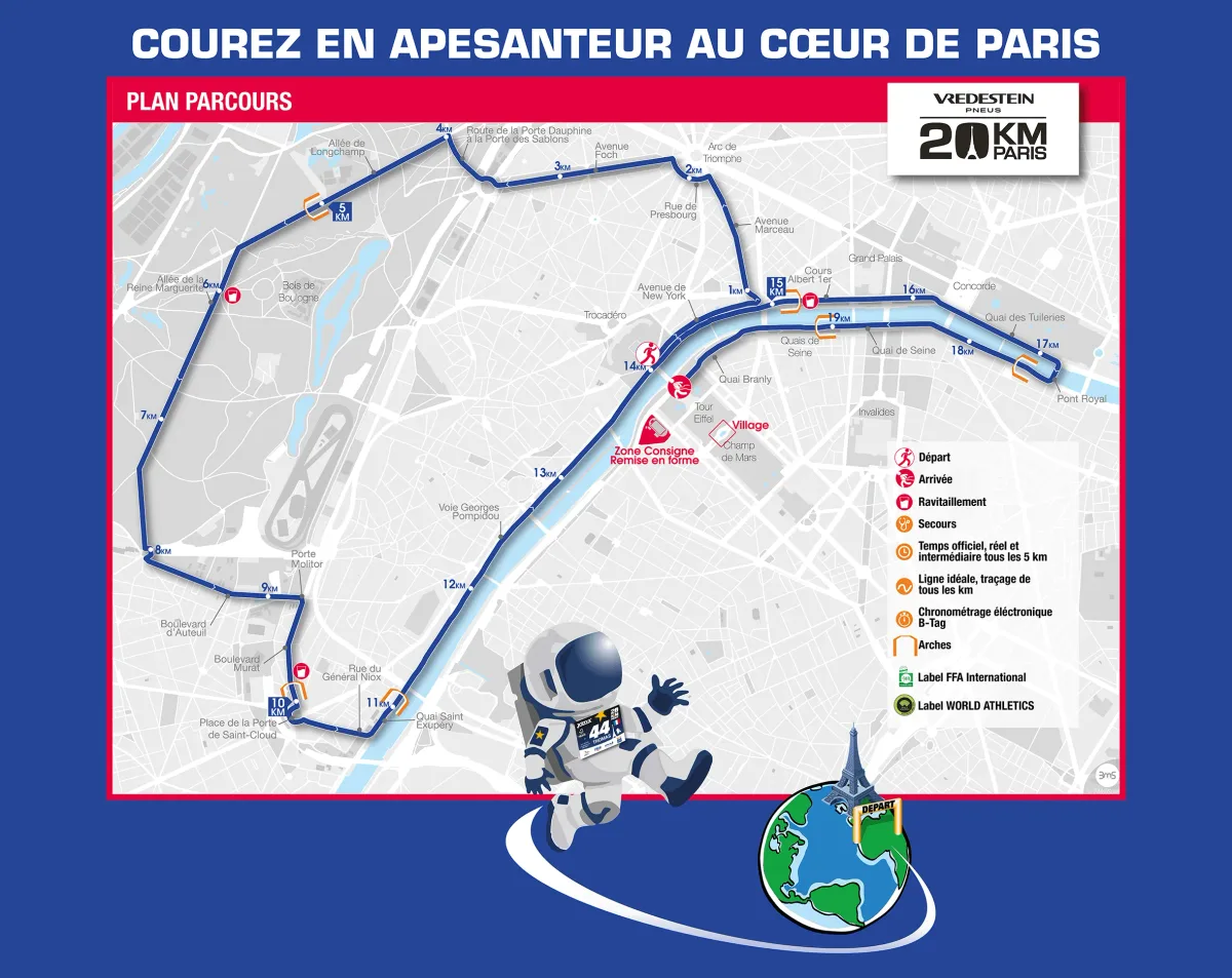 20km de Paris 2022 Course Map